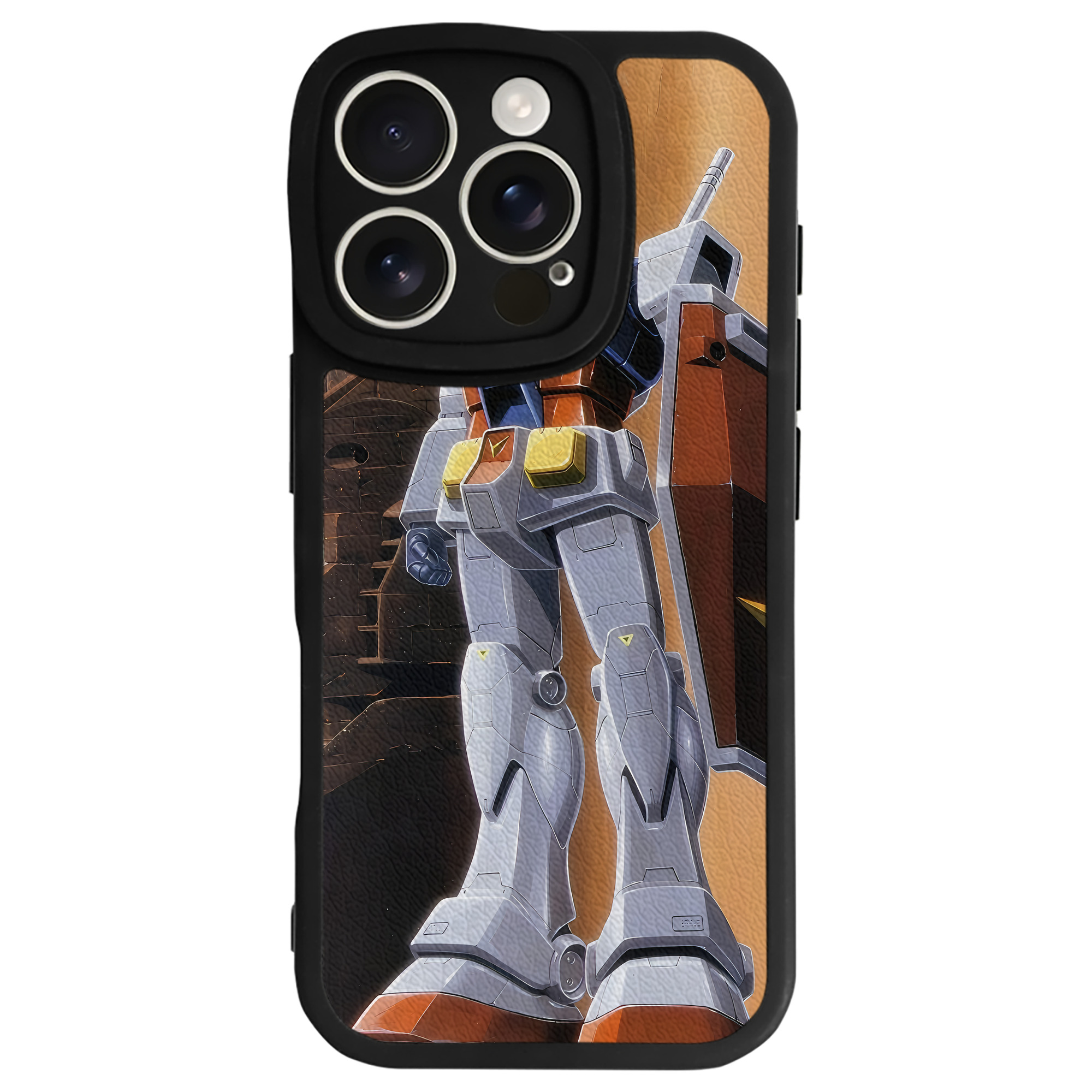 （画像用） 機動戦士ガンダム Mobile Suit Gundam 【iPhone 16シリーズ対応】シリコンスマホケース（レザー調） 材質：シリコン
